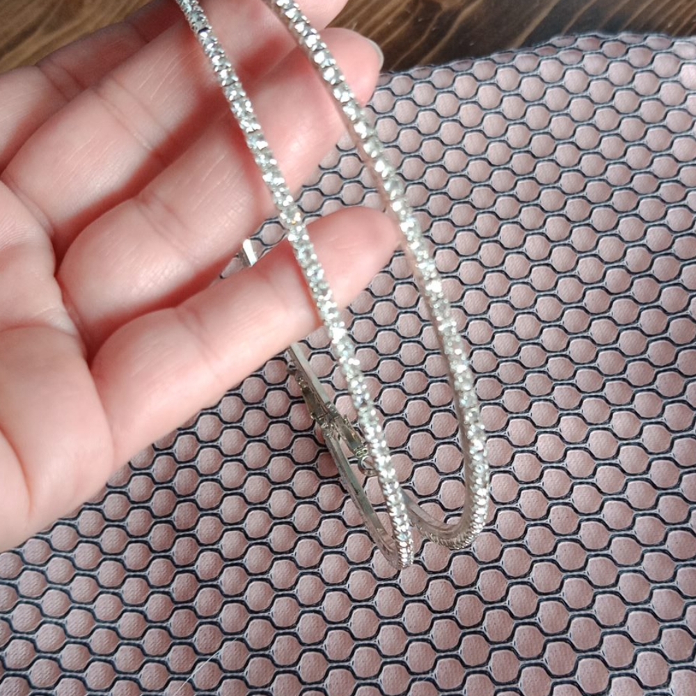 Large Rhinestone Hoops - image 4